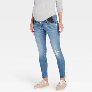 Isabel Maternity by Ingrid & Isabel Distressed Blue Skinny Jeans